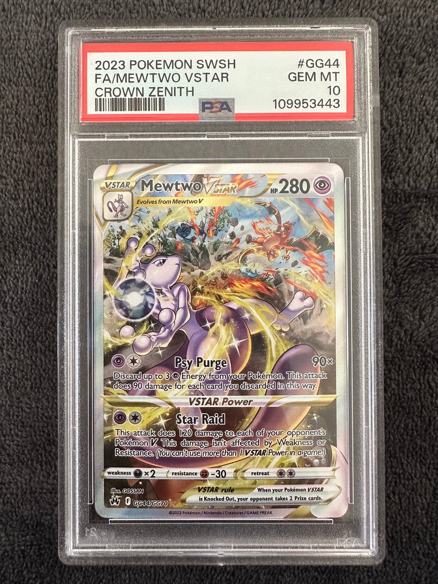 PSA 10 Mewtwo VSTAR #GG44