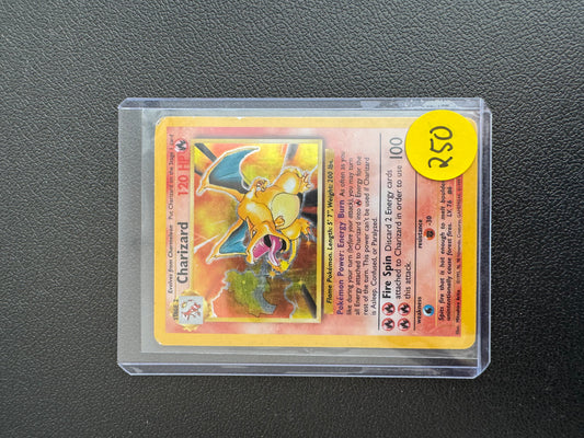 Base Set Unlimited Charizard Holo (Heavily Played)