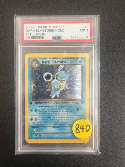 PSA9 1st Edition Rocket Dark Blastoise-Holo #3
